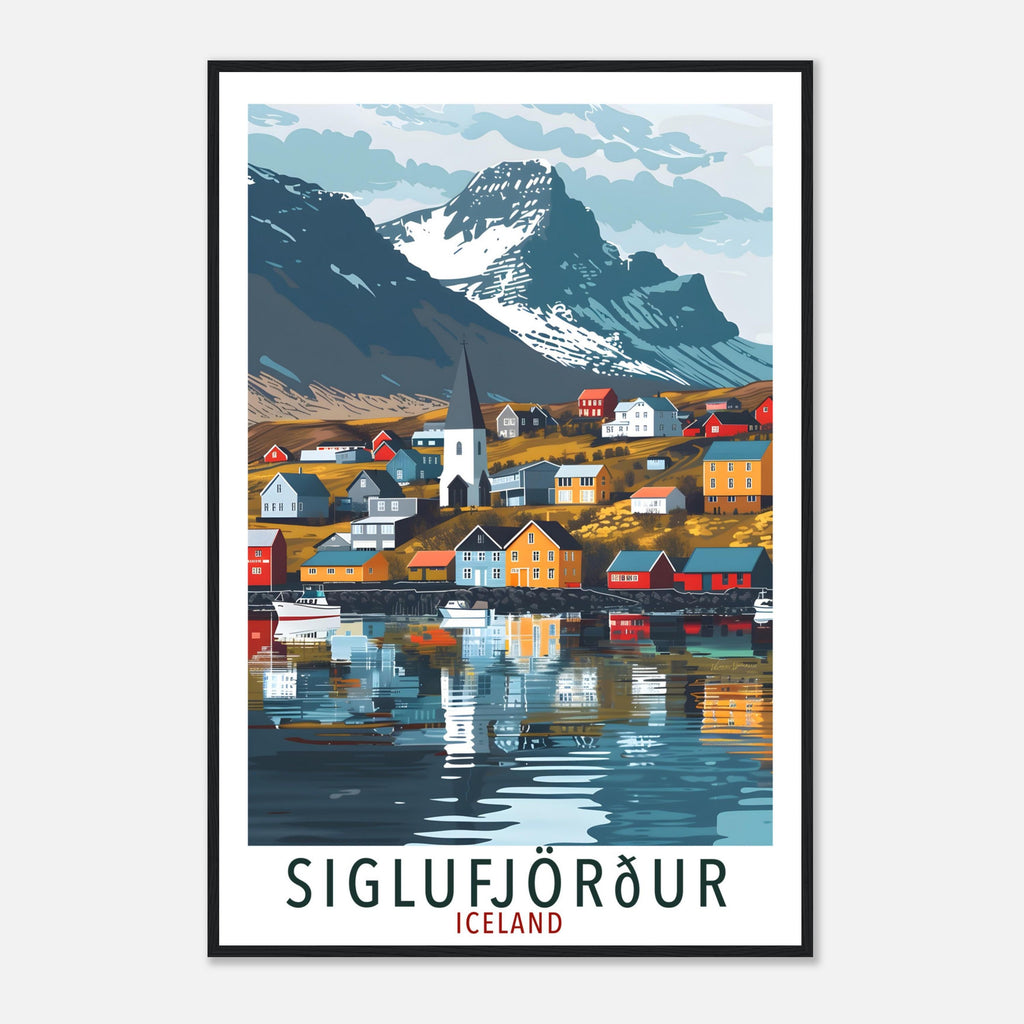 Siglufjördur Iceland Travel Print Wall Art Wall Hanging Home Décor Siglufjördur Gift Travel Art Iceland Artwork City Landscape Travel Poster
