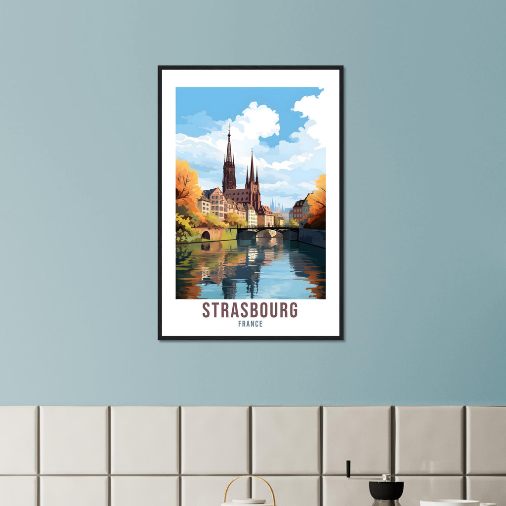Strasbourg Travel Print Wall Art France Wall Hanging Home Décor Strasbourg Gift Art Lover France Art Lover Gift Strasbourg City Travel Print