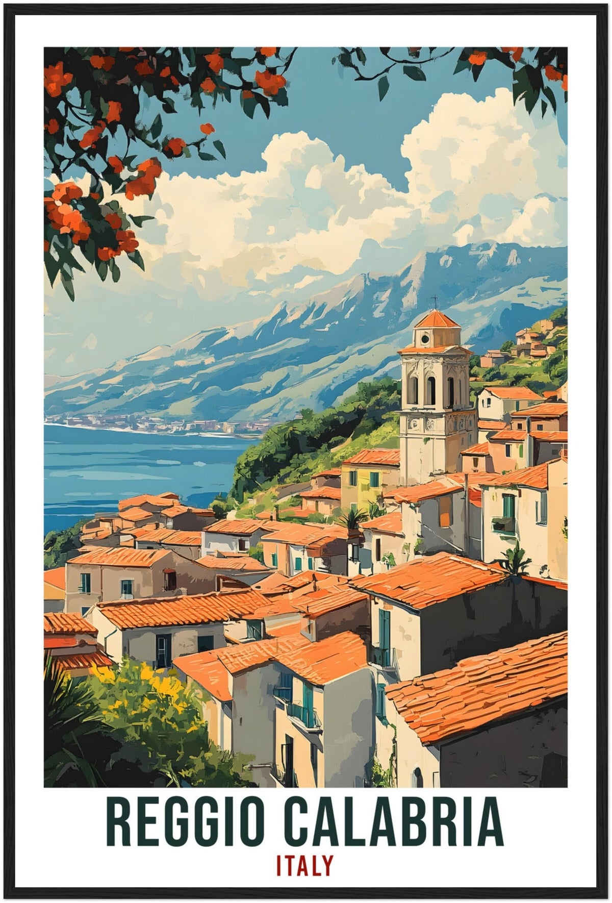 Reggio Calabria Travel Print Italy Home Decor Wall Art Gift Wall Hanging Art Lover Reggio Calabria Italian Artwork Travel Poster Travel Gift