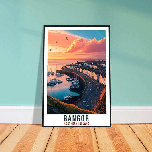 Bangor Travel Print Northern Ireland Home Decor Co Down Wall Art Wall Hanging Art Lover Irish Artwork Travel Poster Bangor Ireland Travel