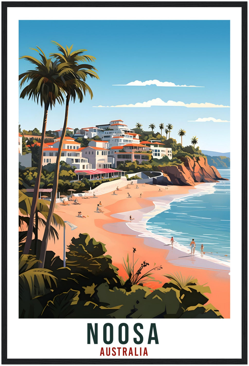 Noosa Travel Poster Wall Art Noosa Australia Home Décor Artwork Wall Hanging Noosa Art Gifts Noosa Travel Print Australian Art Lovers Gift