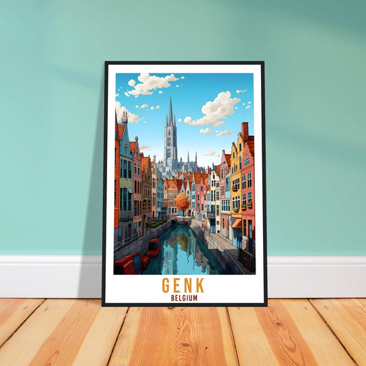 Genk Travel Poster Wall Art Genk Belgium Home Décor Artwork Wall Hanging Genk Art Gifts  Genk Travel Print Belgian Art Lovers Gift Genk