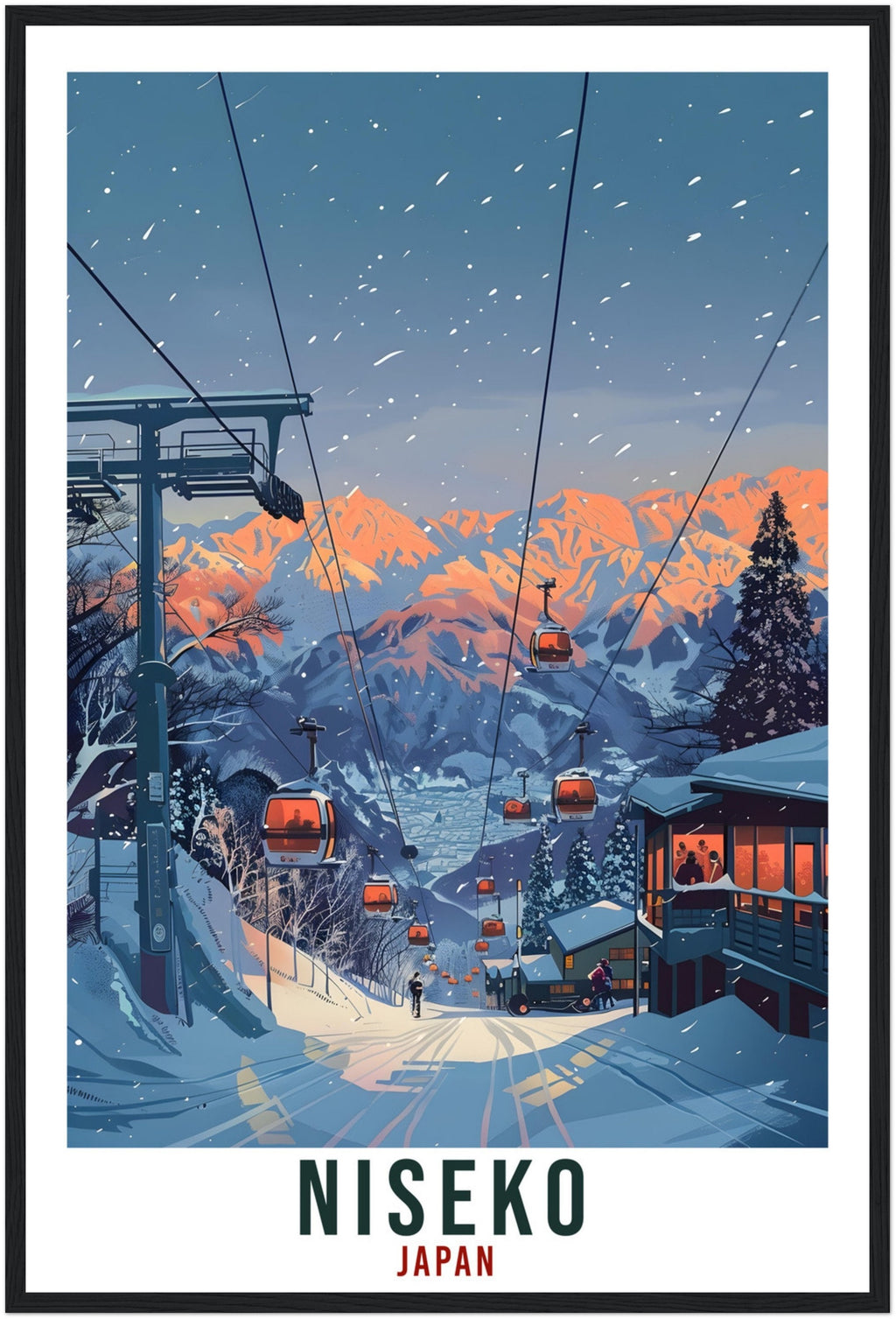 Niseko Travel Print Japan Home Decoration Wall Art Gift Wall Hanging Art Lover Japanese Artwork Japan Niseko Travel Poster Ski Resort Print
