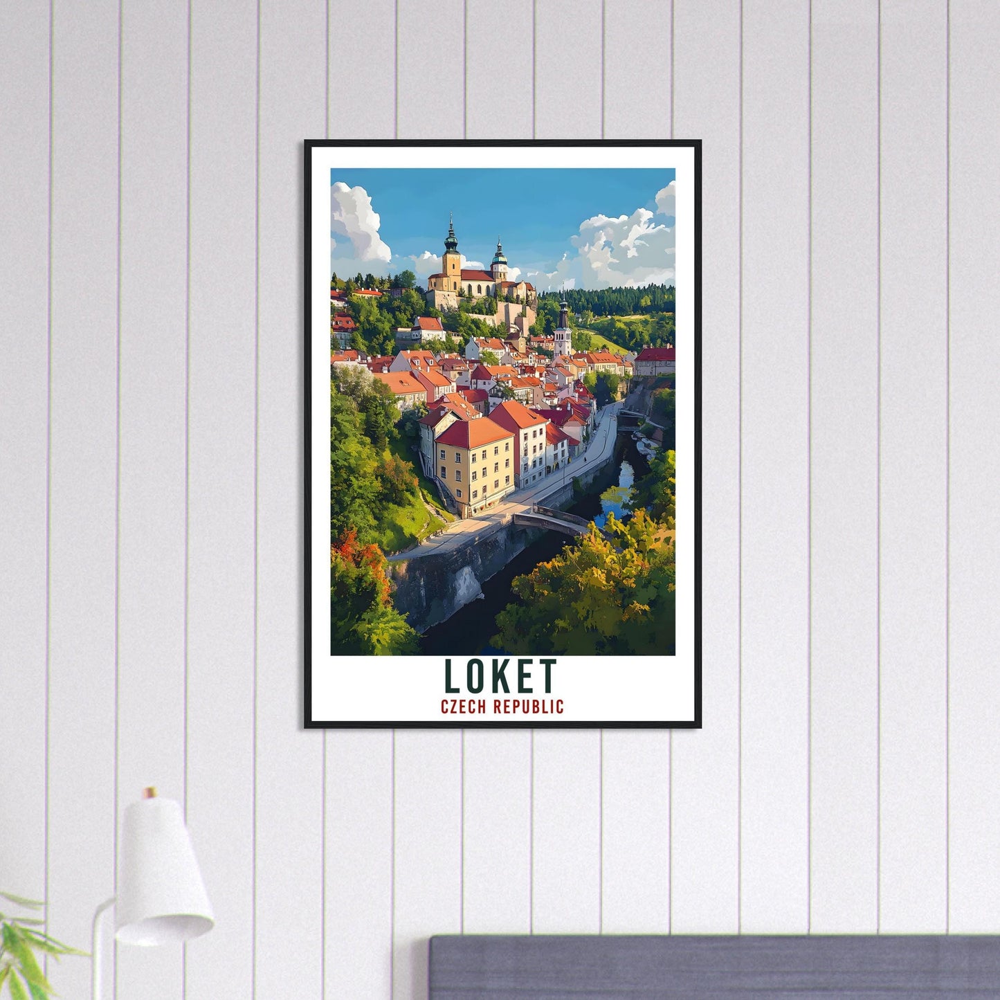 Loket Travel Print Czechia Home Decor Loket Wall Art Gift Wall Hanging Art Lover Loket Czech Republic Artwork Travel Poster Travel Artwork