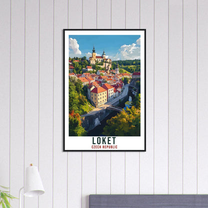Loket Travel Print Czechia Home Decor Loket Wall Art Gift Wall Hanging Art Lover Loket Czech Republic Artwork Travel Poster Travel Artwork
