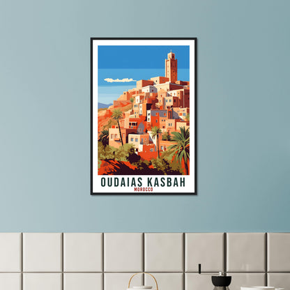 Oudaias Kasbah Morocco Travel Print Wall Art Wall Hanging Home Décor Oudaias Kasbah Gift Art Lovers Morocco Artwork Gift Print Africa Poster