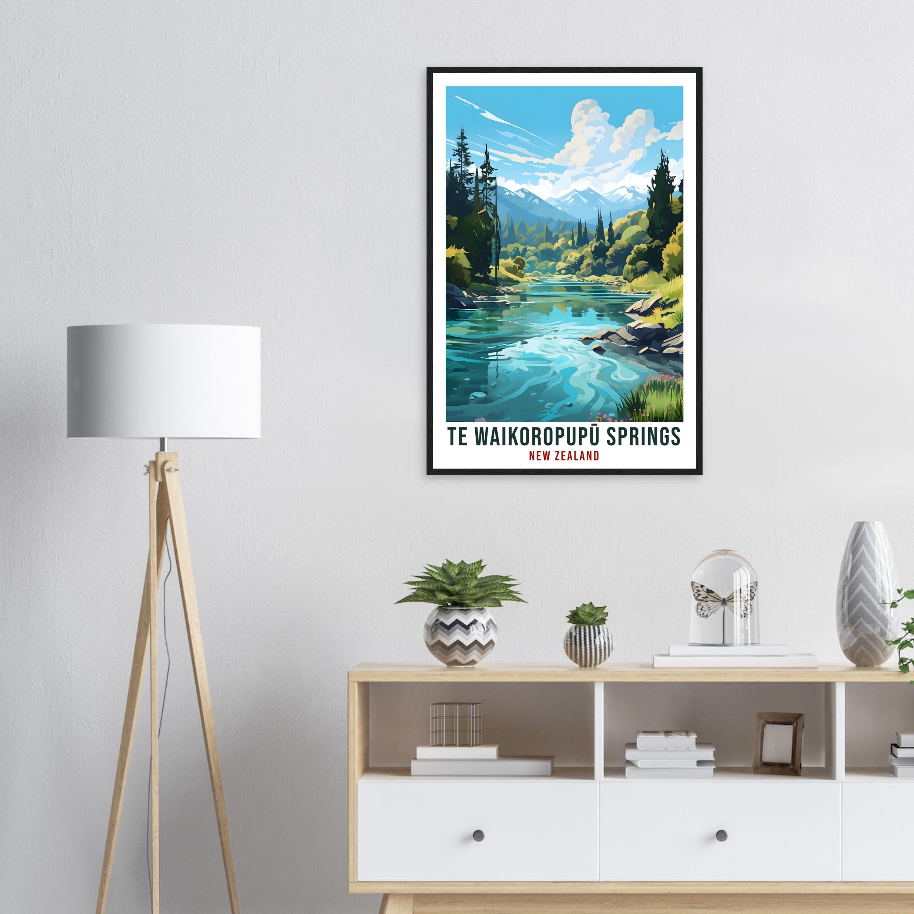 Te Waikoropupū Springs Travel Print Wall Art Te Waikoropupū New Zealand Wall Hanging Artwork Pupu Spring Gift Waikoropupū New Zealand Poster