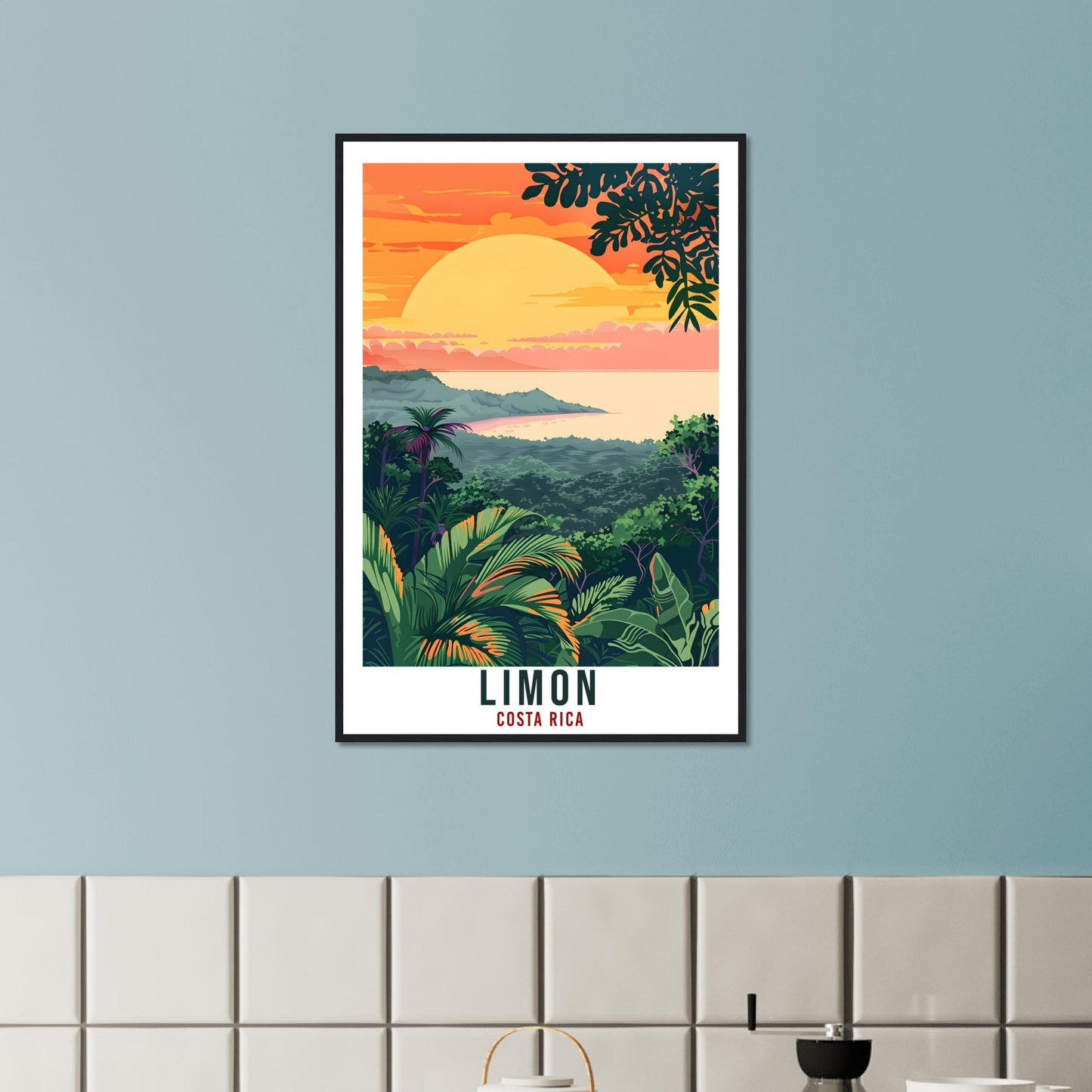 Limon Costa Rica Travel Print Wall Art Wall Hanging Home Décor Limon Gift Wall Art Artwork Travel Art Costa Rica City Travel Poster Gift