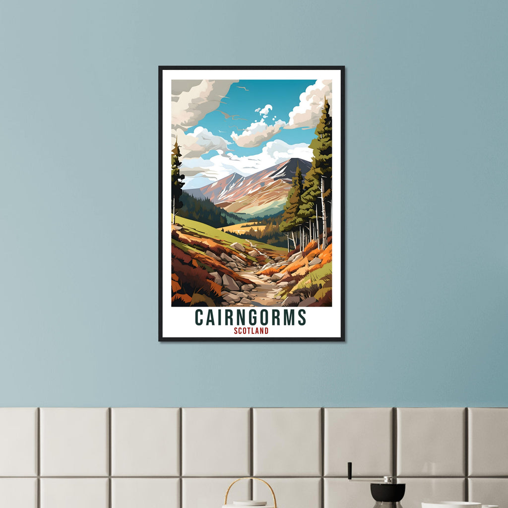 Cairngorms Travel Print Scotland Wall Art Home Decor Wall Hanging Travel Art Gift Cairngorms Travel Poster Scotland Landscape Artwork Lover
