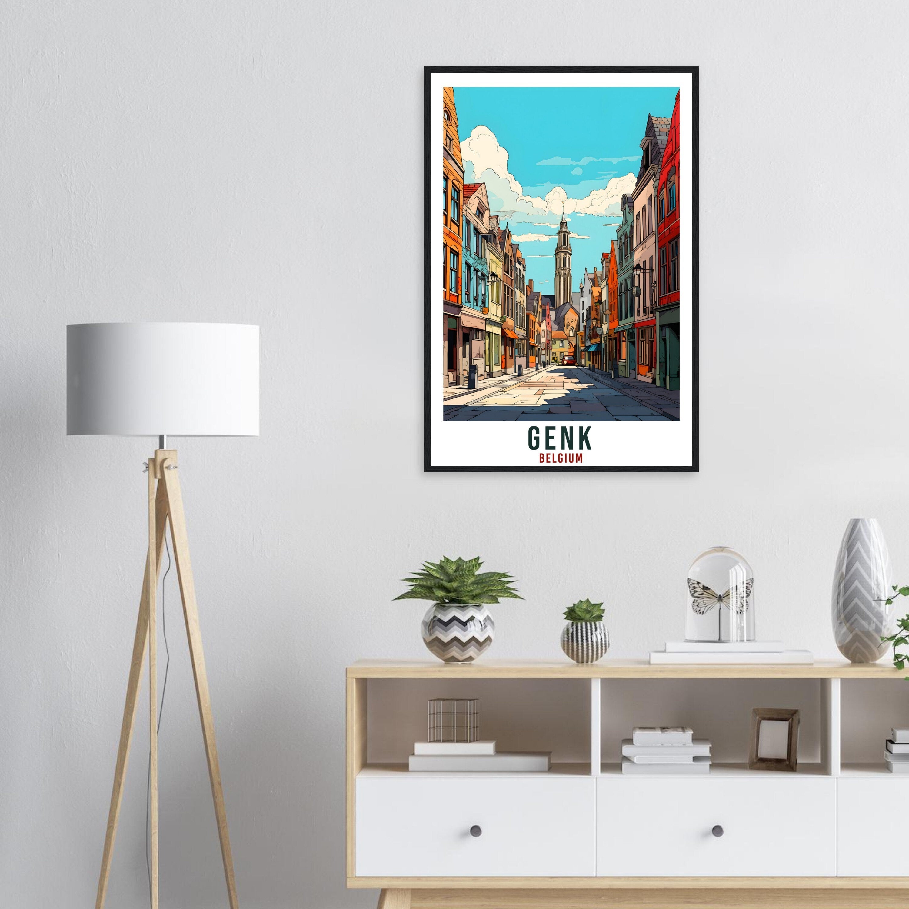 Genk Travel Print Wall Art Genk Belgium Home Décor Artwork Wall Hanging Genk Art Gifts Genk Travel Poster Belgian City Art Lovers Gift