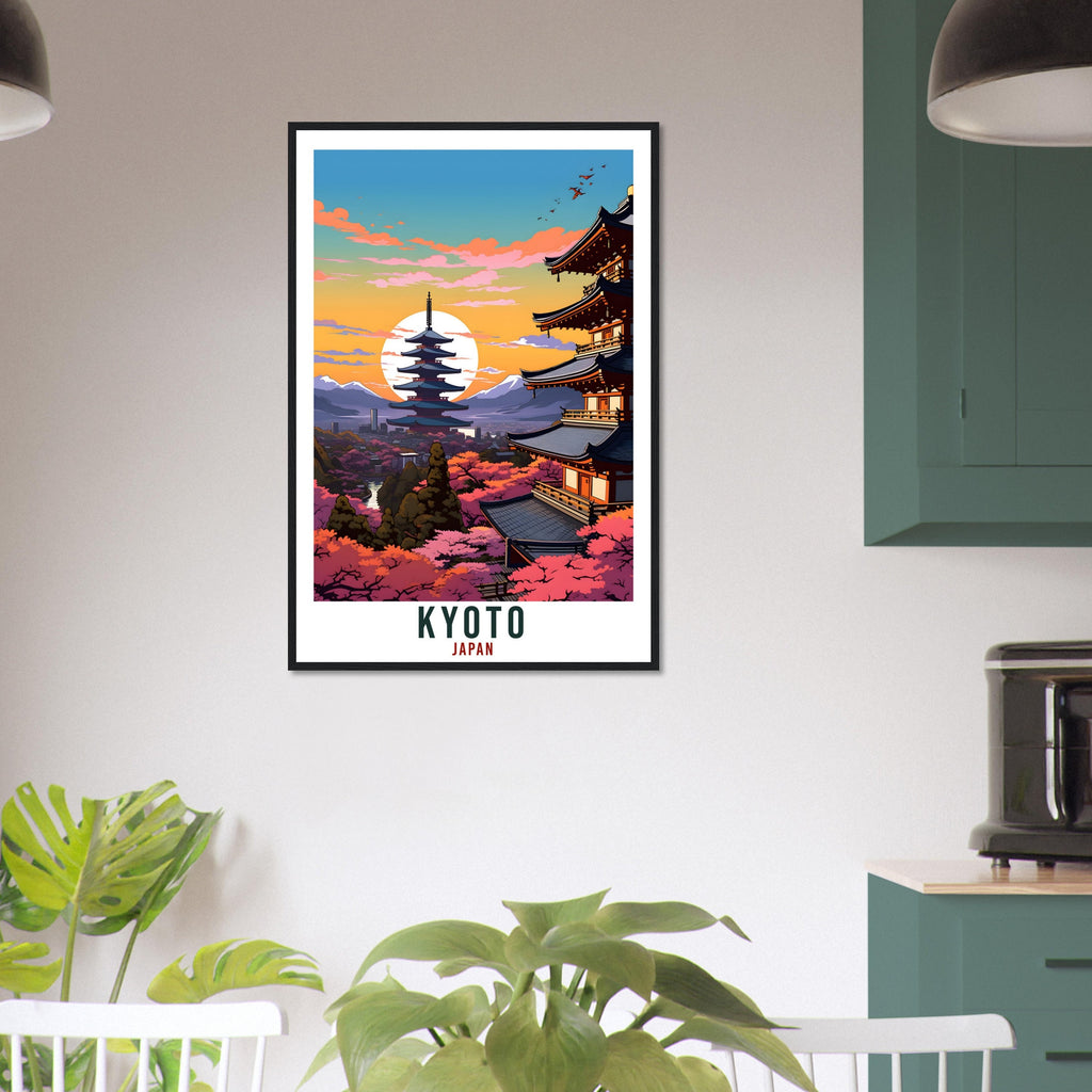 Kyoto Travel Print Japan Home Decoration Wall Art Gift Wall Hanging Art Lover Japanese Artwork Japan Kyoto Travel Poster Cityscape Print