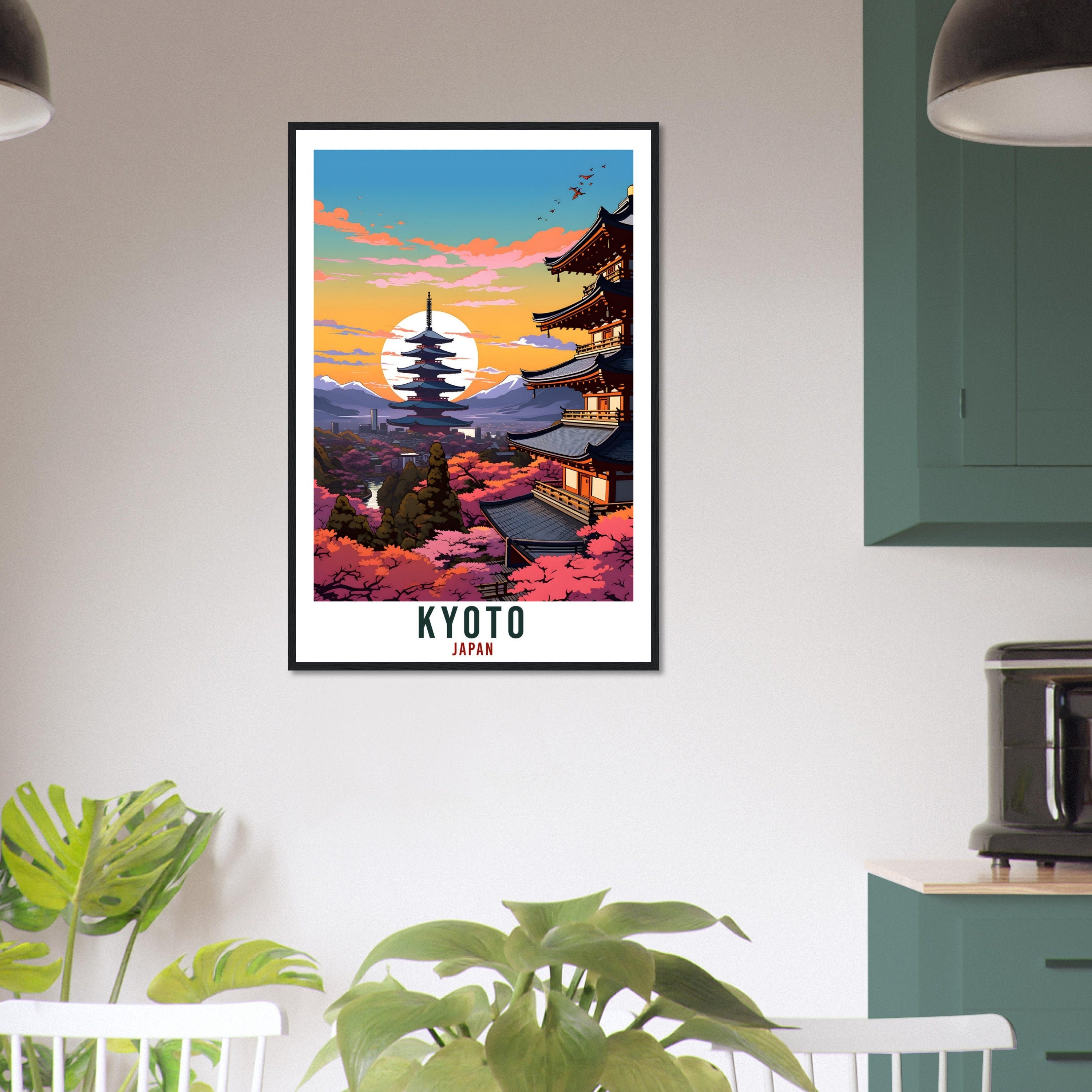 Kyoto Travel Print Japan Home Decoration Wall Art Gift Wall Hanging Art Lover Japanese Artwork Japan Kyoto Travel Poster Cityscape Print