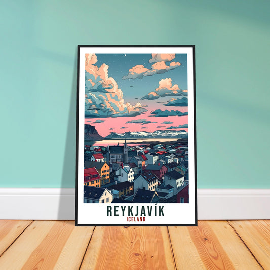 Reykjavík Iceland Travel Print Wall Art Wall Hanging Home Décor Reykjavík City Gift Travel Art Iceland Artwork Landscape Travel Poster