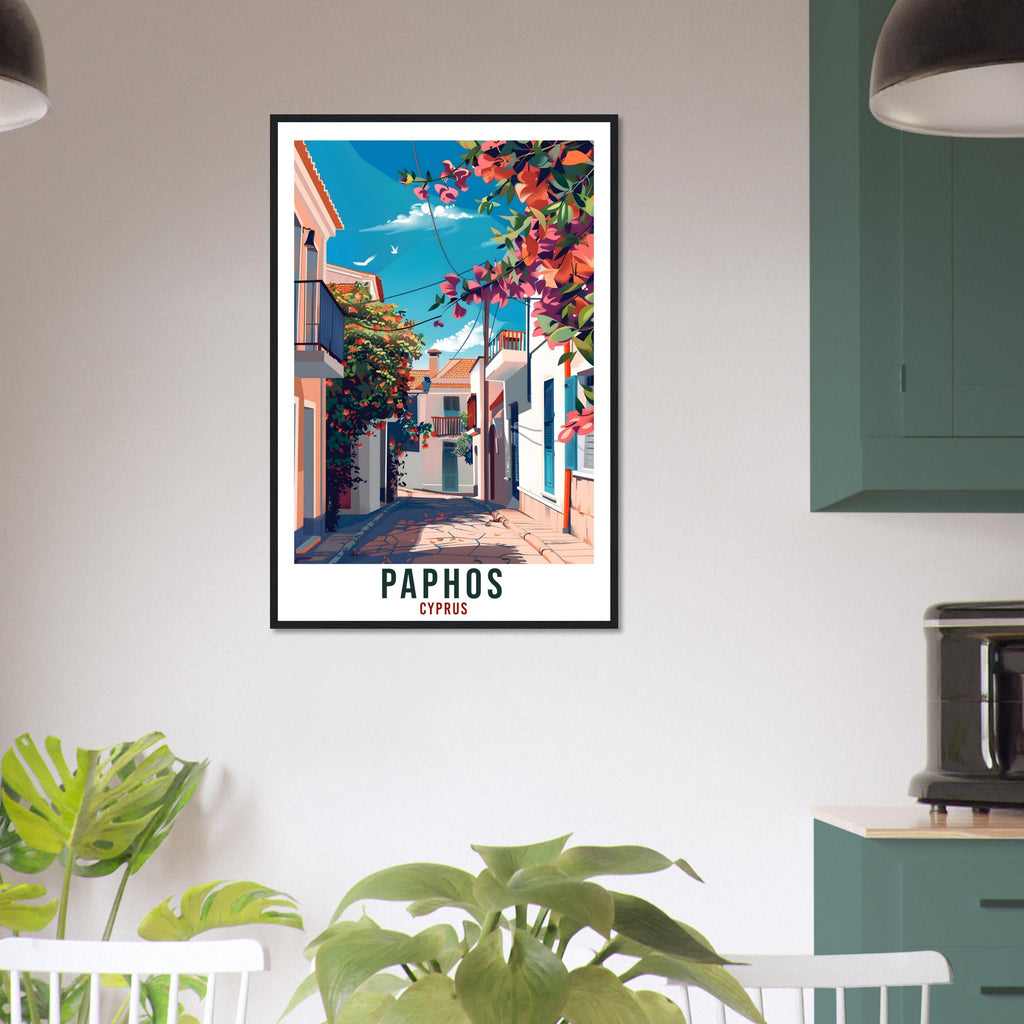 Paphos Cyprus Travel Print Cyprus Wall Art Wall Hanging Home Décor Paphos Gift Cyprus Landmark Artwork Gift Cyprus Holiday Travel Poster