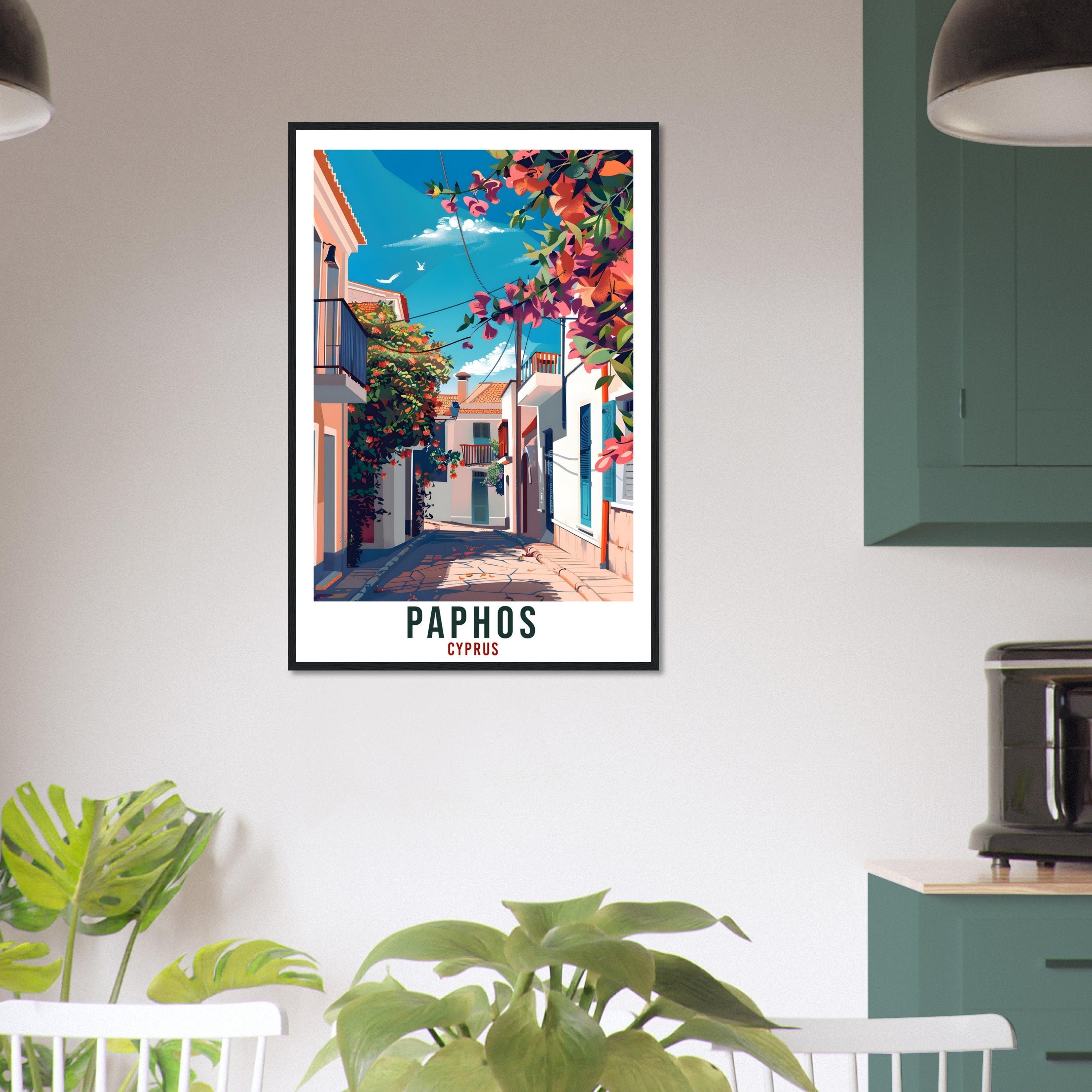 Paphos Cyprus Travel Print Cyprus Wall Art Wall Hanging Home Décor Paphos Gift Cyprus Landmark Artwork Gift Cyprus Holiday Travel Poster