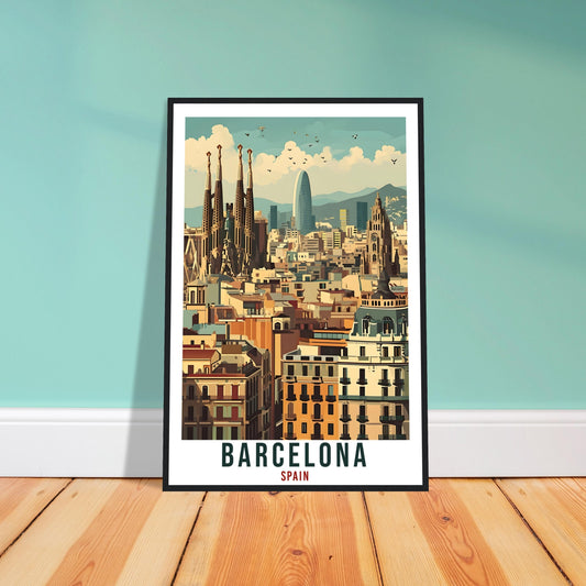 Barcelona Travel Print Wall Art Barcelona Spain Wall Hanging Artwork Barcelona Art Gifts Barcelona Travel Poster Spain Art Lovers Gift