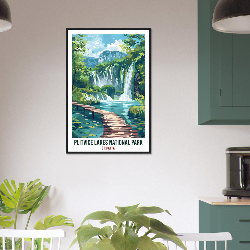 Plitvice Lakes National Park Travel Print Croatia Wall Art Wall Hanging Home Décor Plitvice Lake Gift Croatian Artwork Croatia Travel Poster