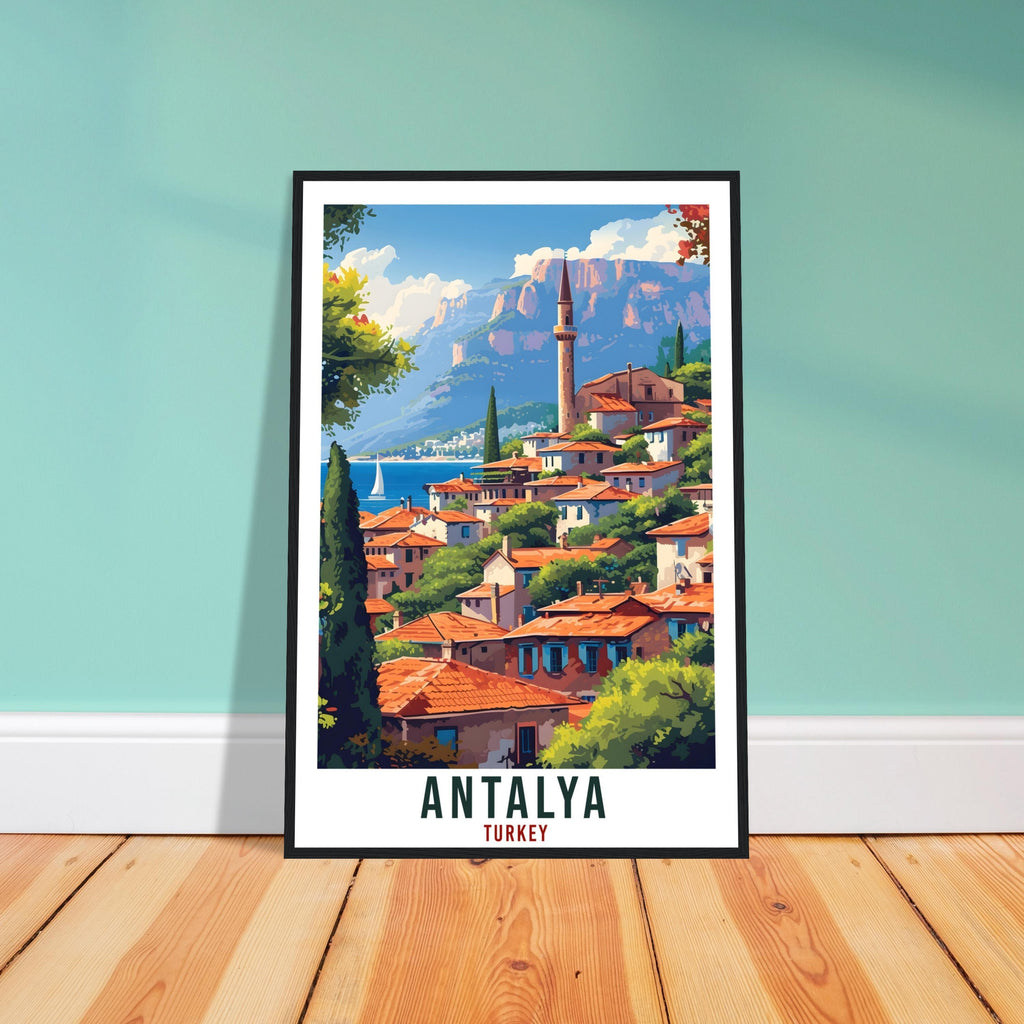 Antalya Travel Print Turkey Home Decoration Antalya Turkish City Wall Art Gift Wall Hanging Art Lover Turkey Artwork Antalya Travel Poster