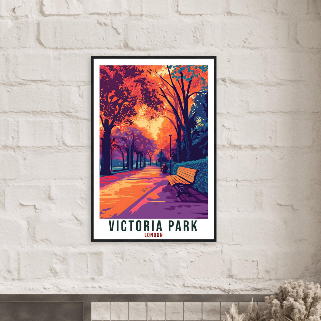Victoria Park London Travel Print England London Wall Art Gift Wall Hanging Art Lover London England Artwork Travel Poster UK Travel Art