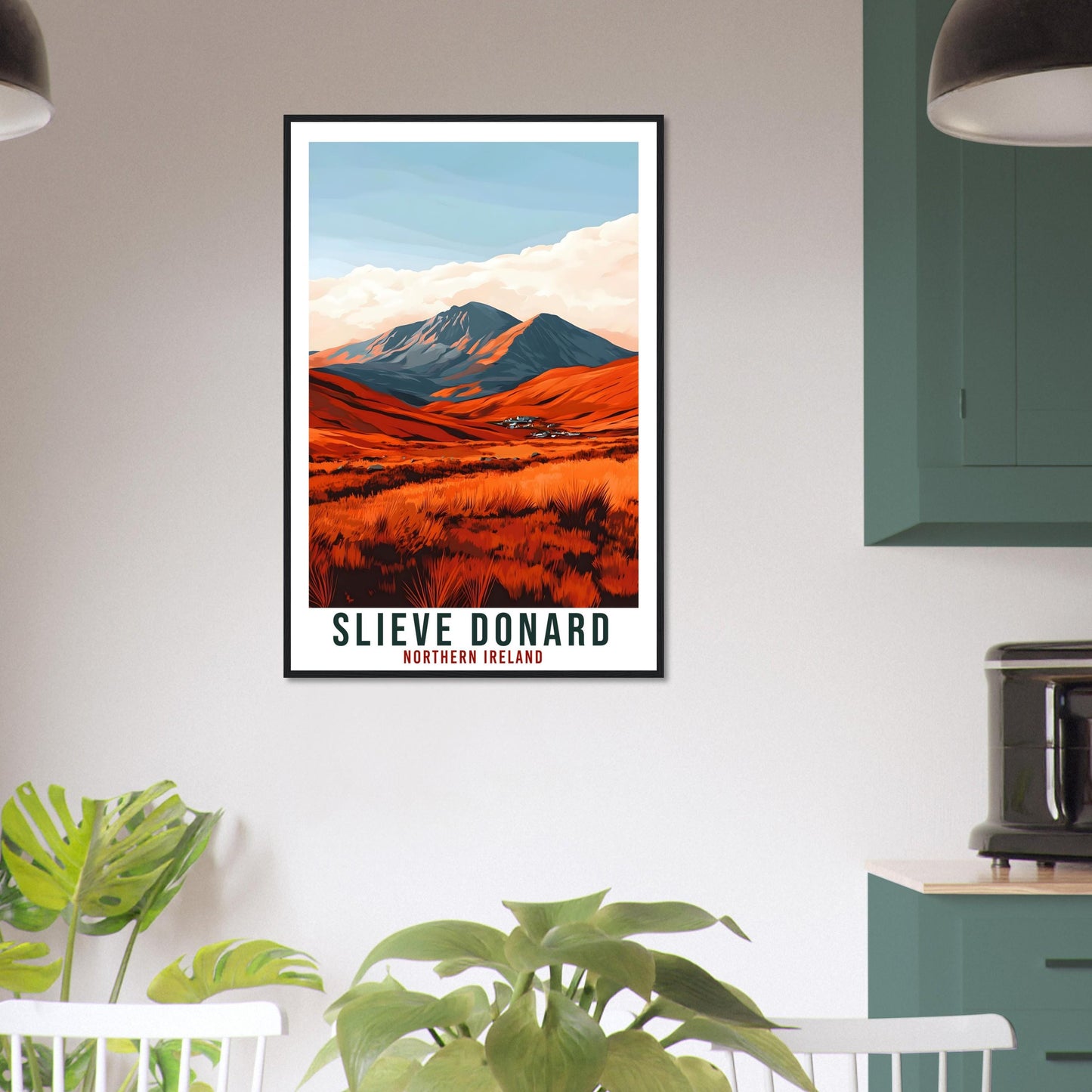 Slieve Donard Travel Print Northern Ireland Home Decor Mourne Mountains Wall Art Wall Hanging Irish Artwork Travel Poster Slieve Donard Art