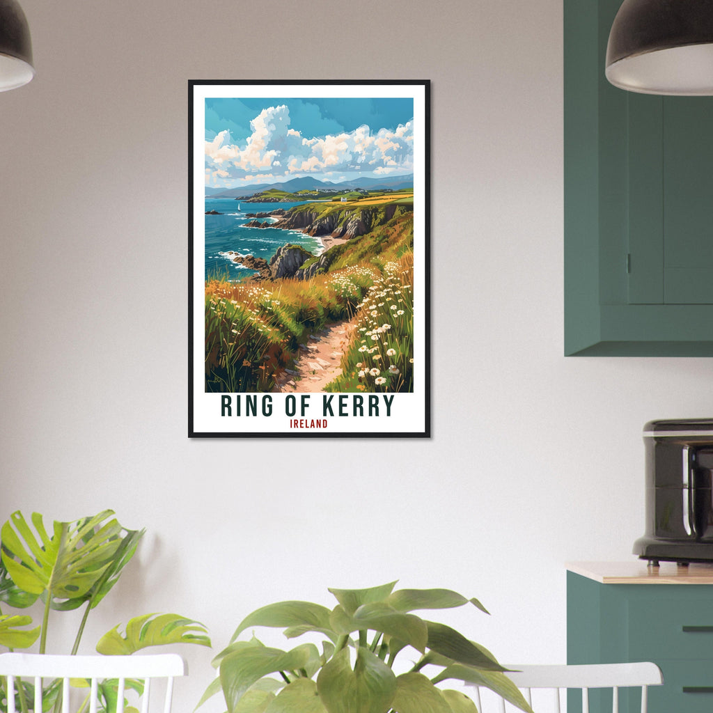 Ring Of Kerry Travel Print Ireland Home Decoration Kerry Wall Art Wall Hanging Art Lover Irish Artwork Ireland Ring Of Kerry Travel Poster