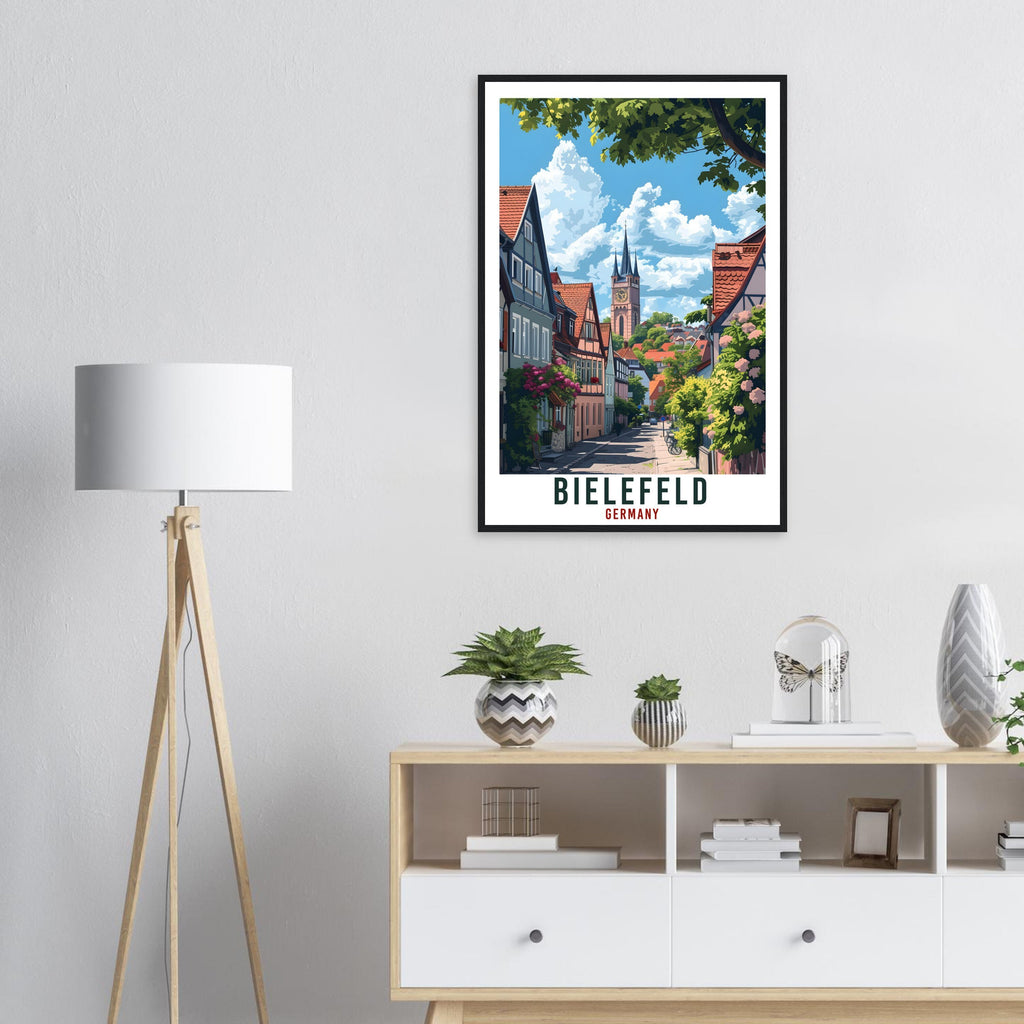 Bielefeld Travel Print Germany Home Decoration Bielefeld German Wall Art Gift Wall Hanging Art Lover Germany Artwork Bielefeld Travel Poster