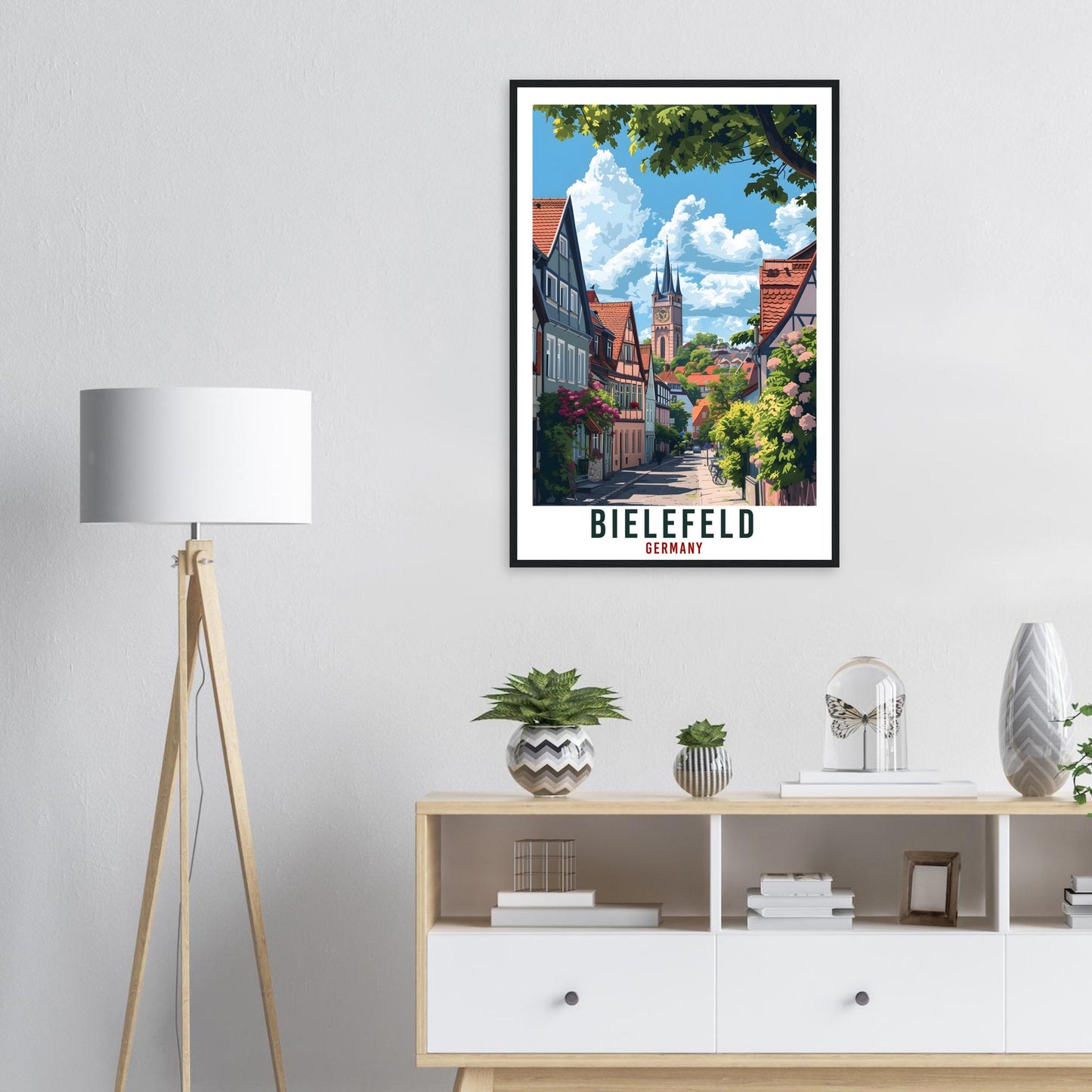 Bielefeld Travel Print Germany Home Decoration Bielefeld German Wall Art Gift Wall Hanging Art Lover Germany Artwork Bielefeld Travel Poster