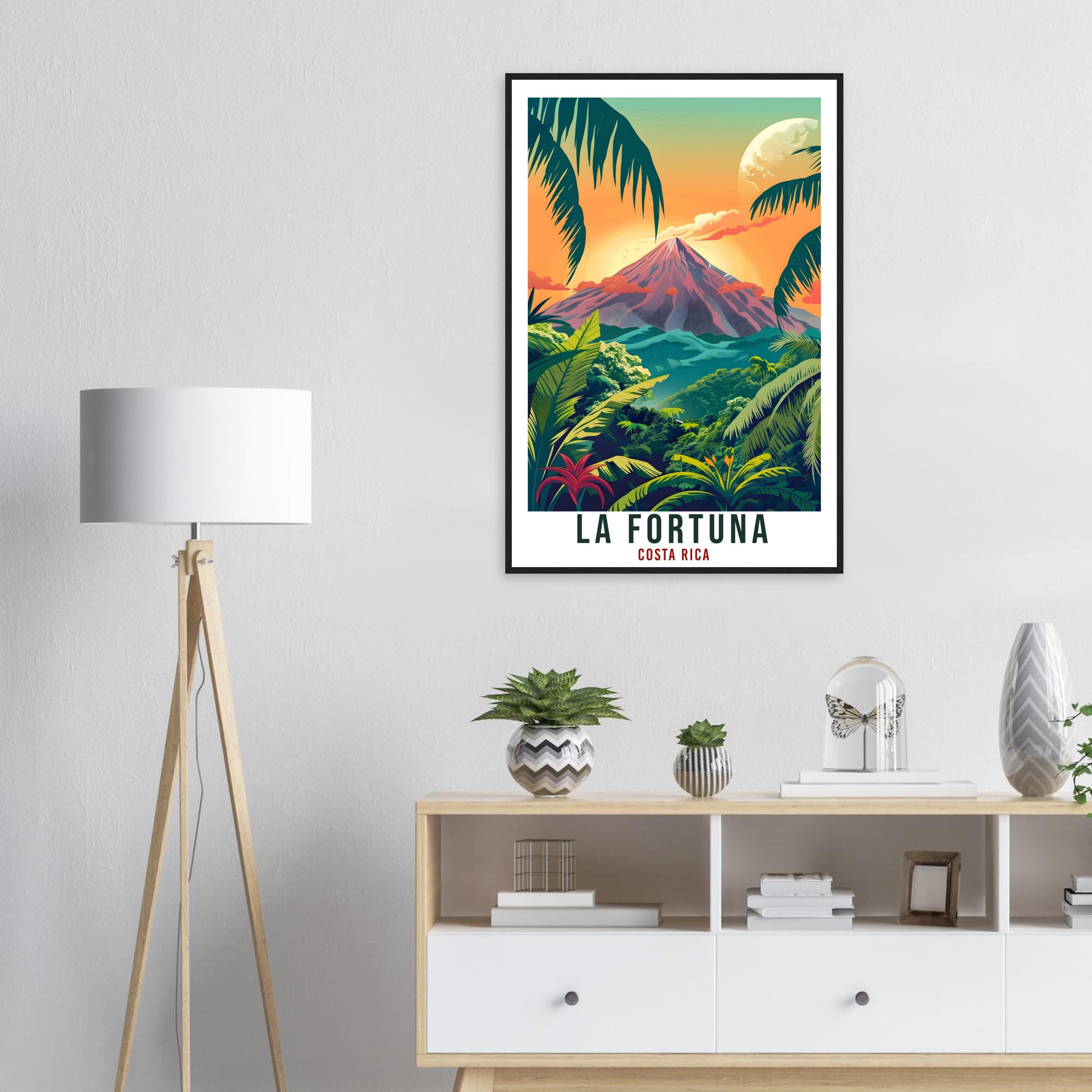 La Fortuna Costa Rica Travel Print Wall Art Wall Hanging Home Décor La Fortuna Gift Wall  Artwork Travel Art Costa Rica City Travel Poster