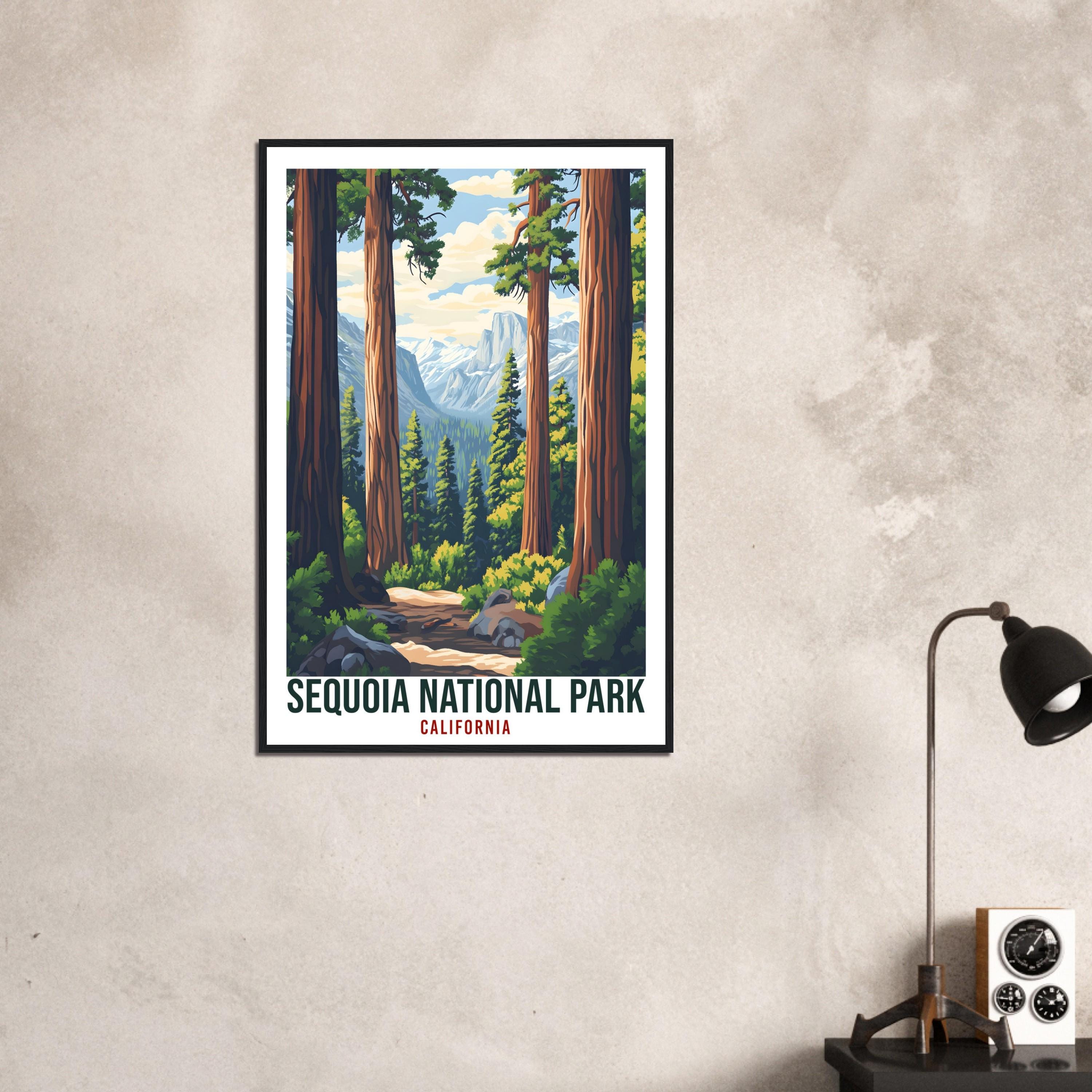 Sequoia National Park California USA Travel Print Wall Art Wall Hanging Home Décor Sequoia Park Gift Travel Art USA Artwork Travel Poster