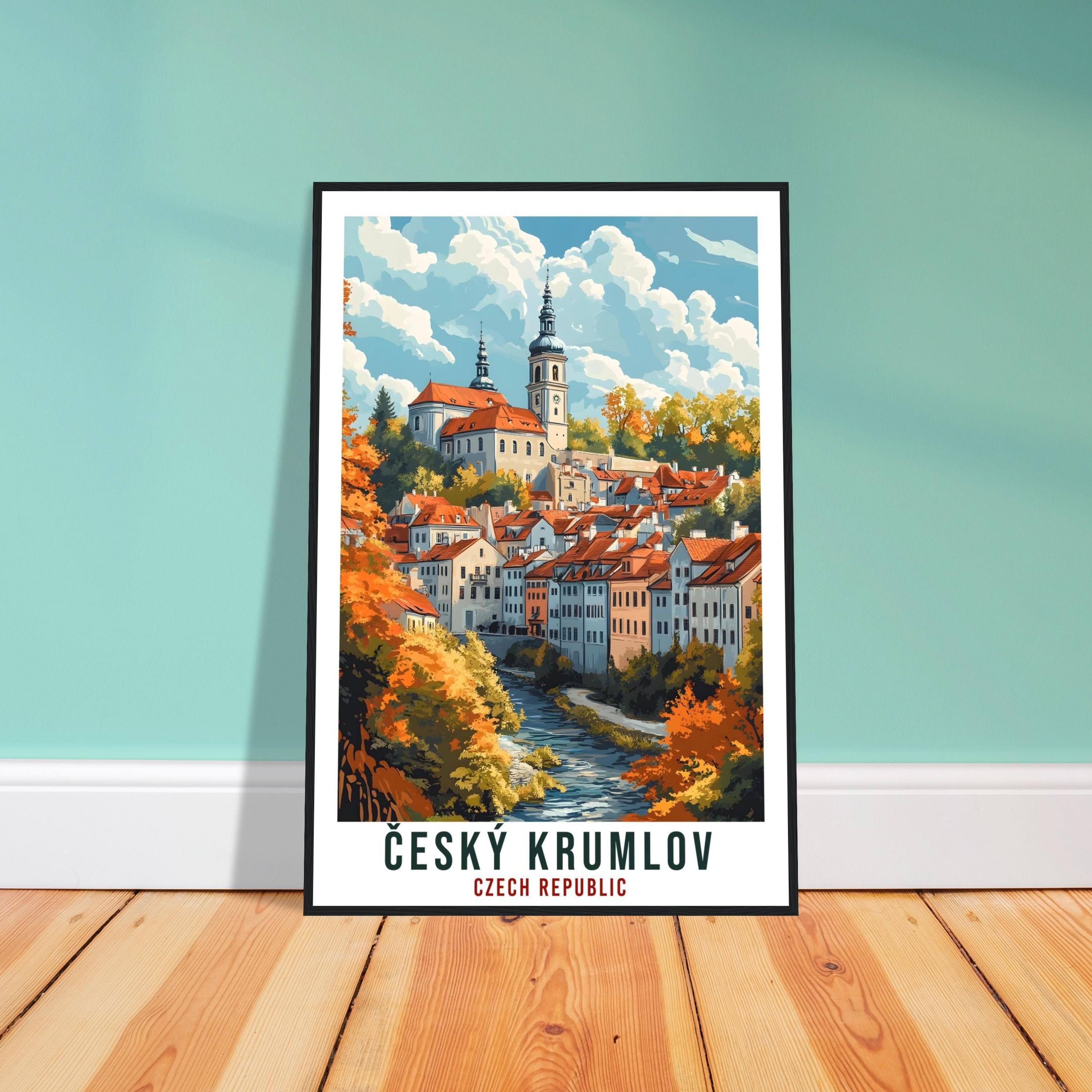 Český Krumlov Travel Print Czech Republic Home Decor Wall Art Gift Wall Hanging Art Lover Český Krumlov Czechia Artwork Travel Poster Travel