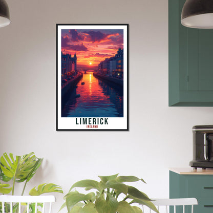 Limerick Travel Print Ireland Home Decoration Limerick  Wall Art Gift Wall Hanging Art Lover Irish Artwork Ireland Limerick  Travel Poster