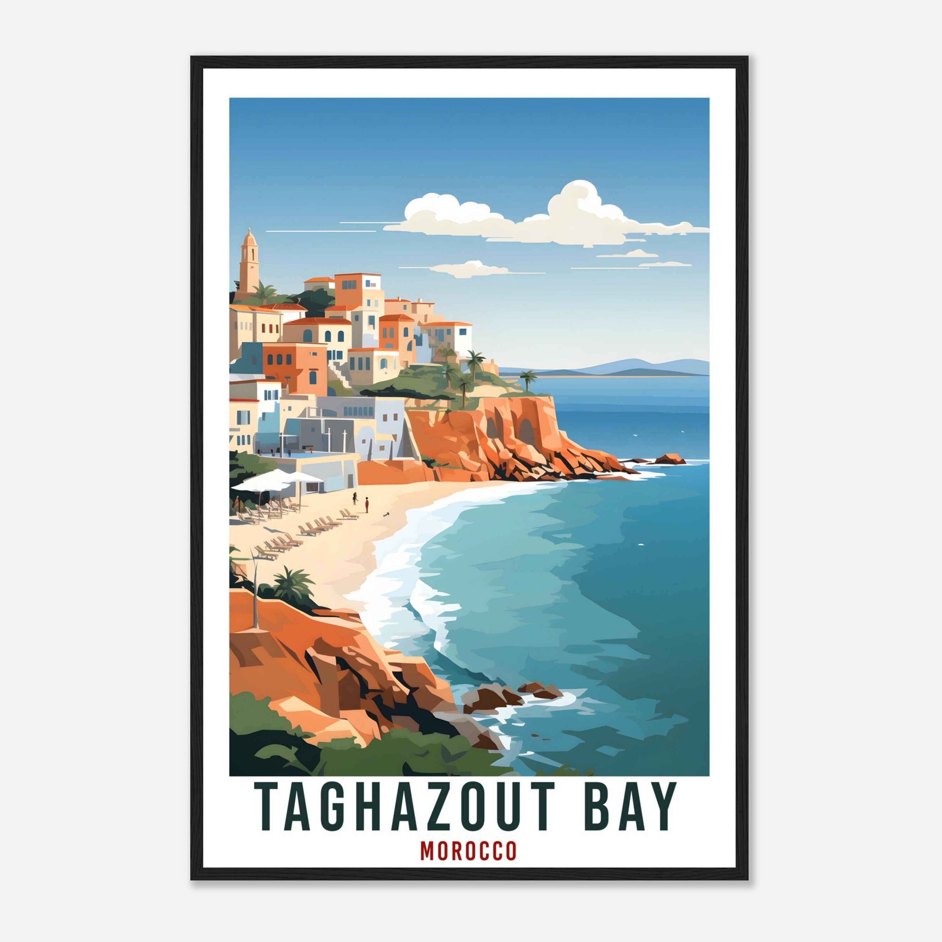 Taghazout Bay Morocco Travel Print Wall Art Wall Hanging Home Décor Taghazout Bay Gift Art Lovers Morocco Artwork Gift Print African Poster