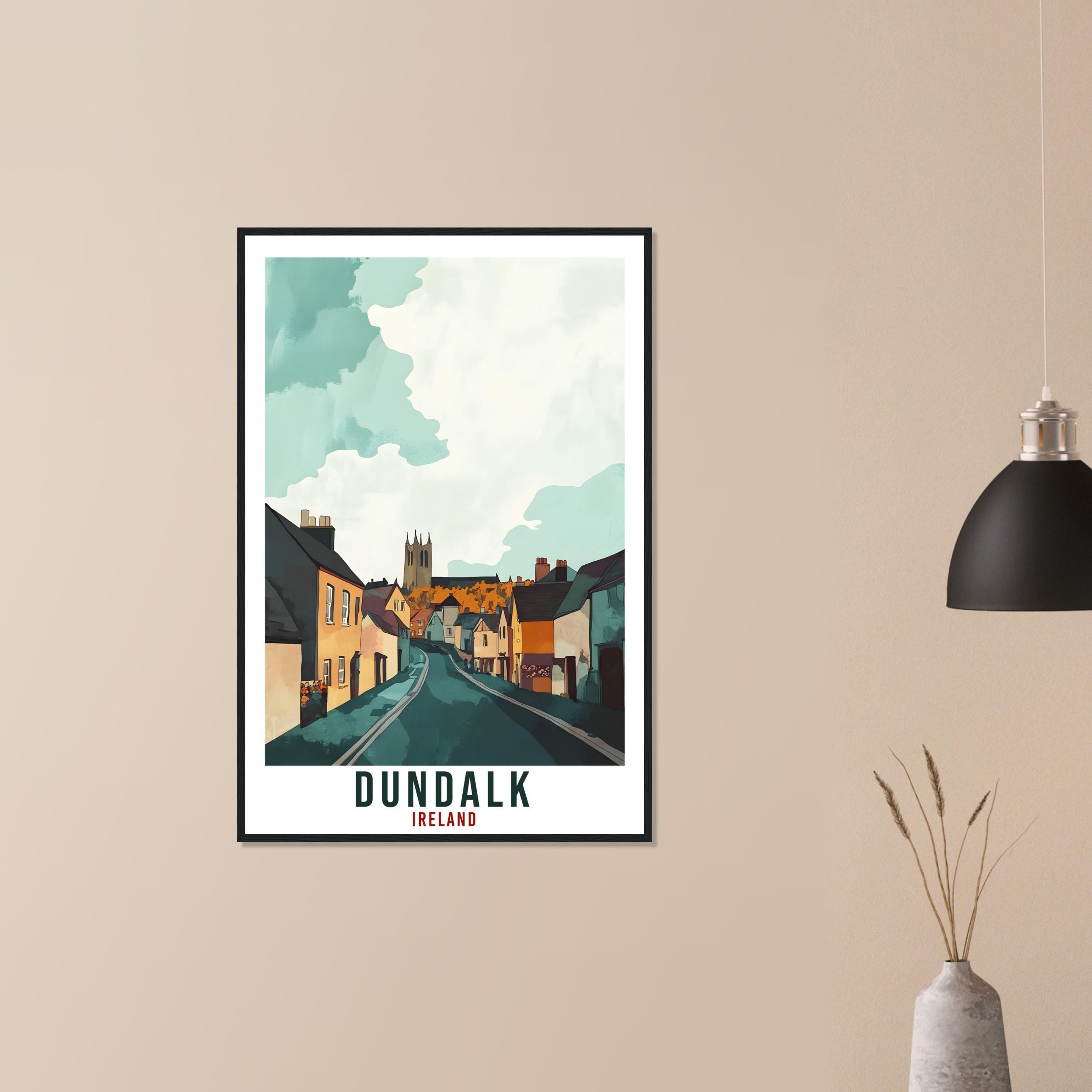 Dundalk Travel Print Ireland Home Decor Dundalk Wall Art Gift Wall Hanging Art Lover Dundalk Irish Artwork Travel Poster Ireland Travel Art