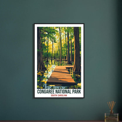 Congaree National Park South Carolina USA Travel Print Wall Art Wall Hanging Home Décor Congaree Gift Travel Art USA Artwork Travel Poster