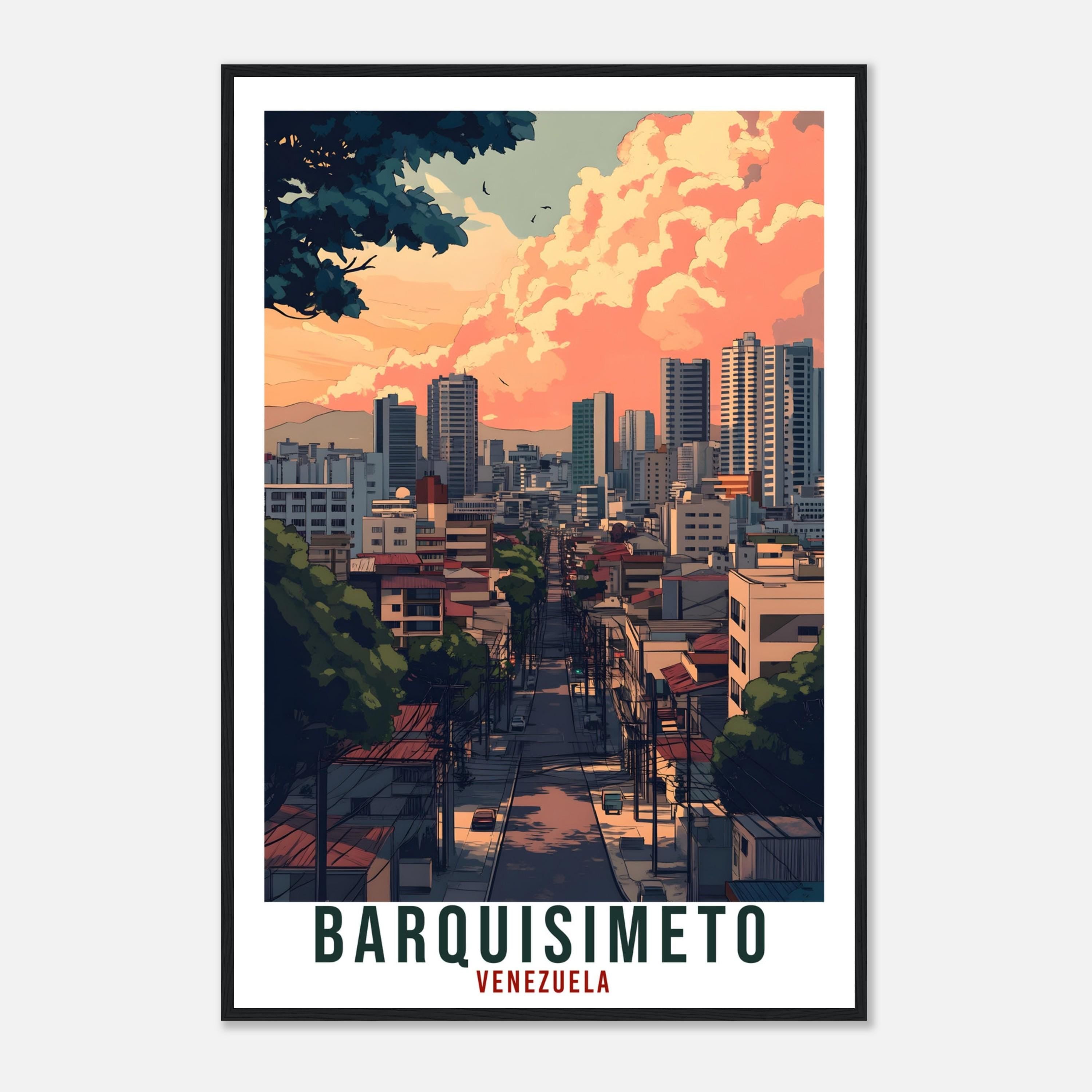 Barquisimeto Travel Print Venezuela Home Decoration Barquisimeto Wall Art Gift Wall Hanging Art Lover Venezuelan Artwork Travel Poster