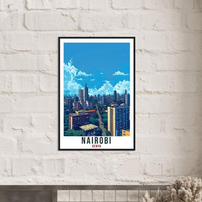 Nairobi Kenya Travel Print Nairobi Wall Art Wall Hanging Home Décor Nairobi Gift Art Lovers Kenya Artwork Gift Print African Landmark Poster