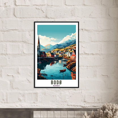 Bodø Norway Travel Print Bodø Wall Hanging Norway Arctic Bodø Travel Poster Northern Norway Wall Art Bodø Travel Poster Wall Hanging Artwork