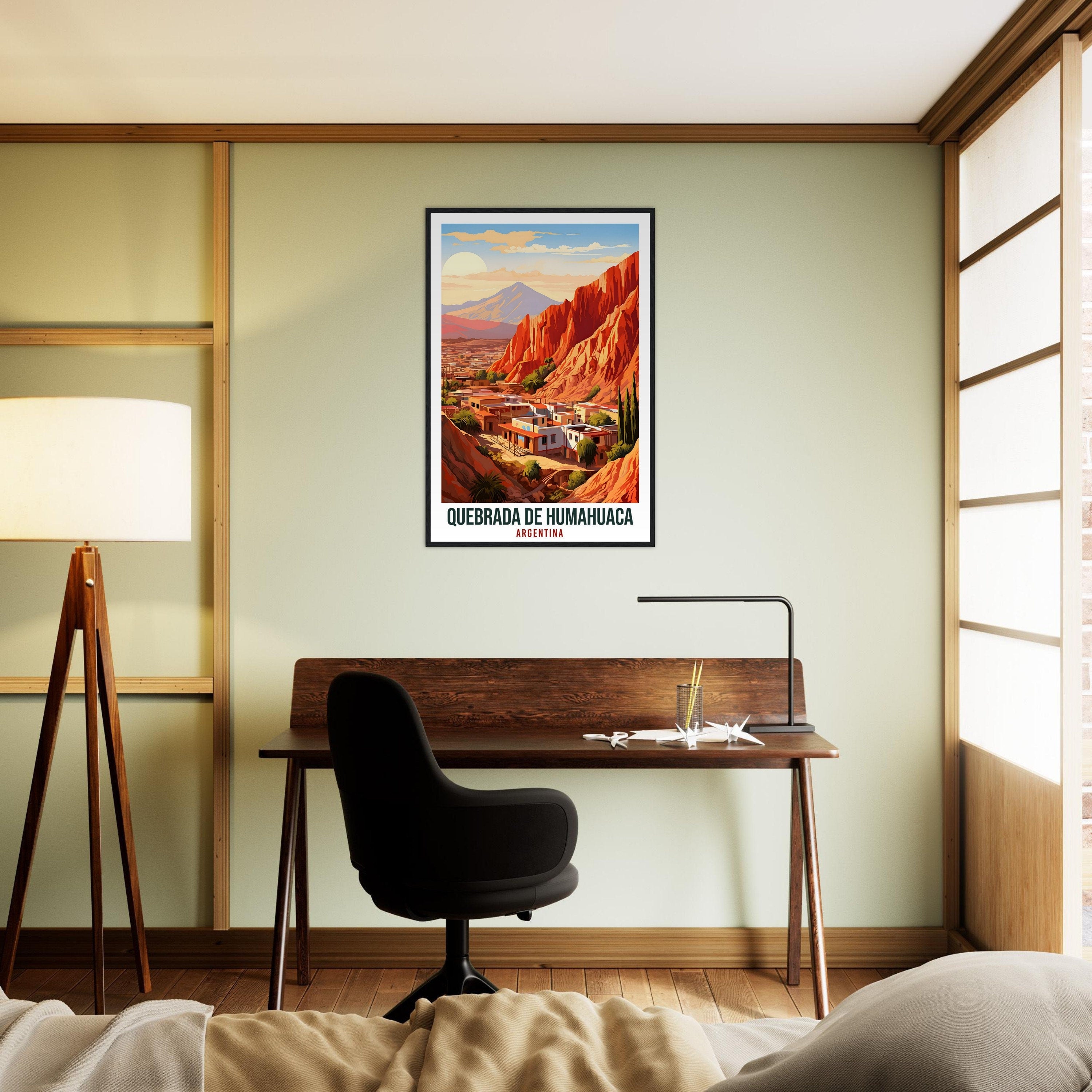 Quebrada De Humahuaca Travel Print Wall Art Argentina City Landscape Artwork Print Quebrada De Humahuaca Travel Poster Argentinian Art Gift