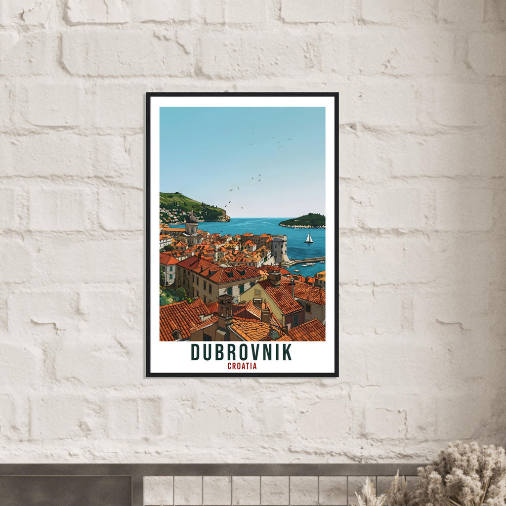 Dubrovnik Travel Print Croatia Wall Art Wall Hanging Home Décor Dubrovnik Gift Croatian Landmark Artwork Gift Croatia Holiday Travel Poster