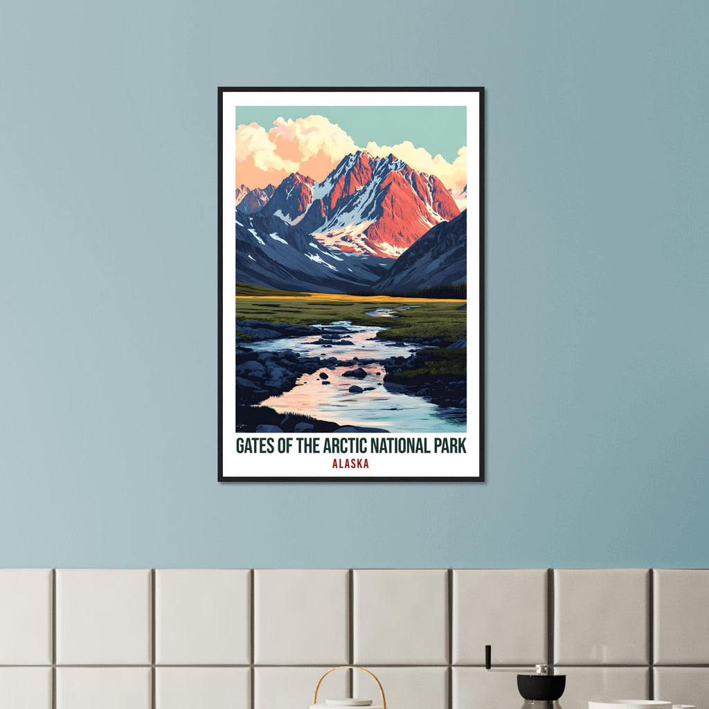 Gates Of The Arctic National Park Alaska USA Travel Print Wall Art Wall Hanging Home Décor Alaska Gift Travel Art USA Artwork Travel Poster
