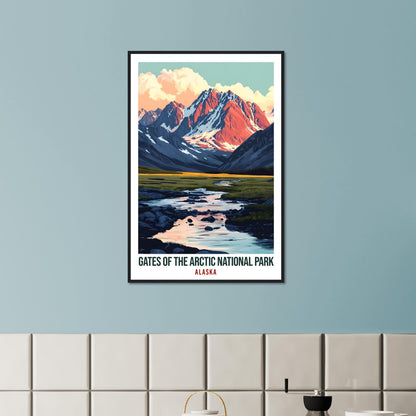 Gates Of The Arctic National Park Alaska USA Travel Print Wall Art Wall Hanging Home Décor Alaska Gift Travel Art USA Artwork Travel Poster